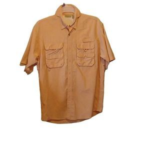 Rugged Earth Outfitters‎ Fishing Outdoor Shirt Salmon Color Men's Size Large